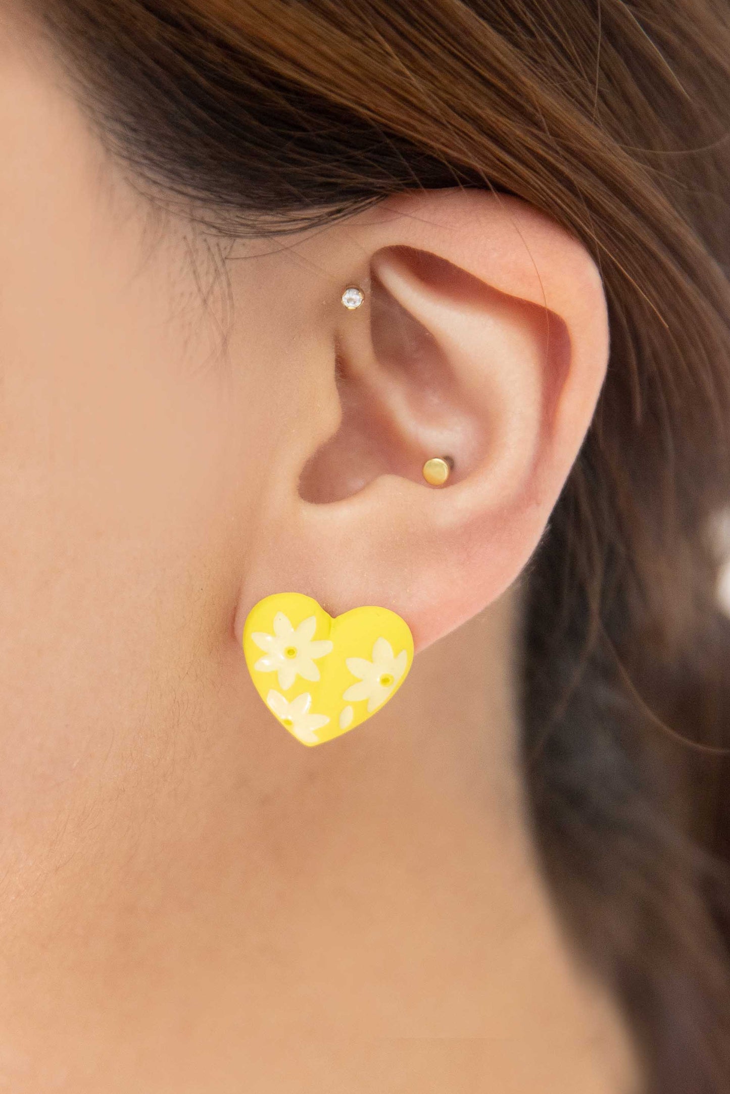 Flower Lover Stud Earrings | Yellow