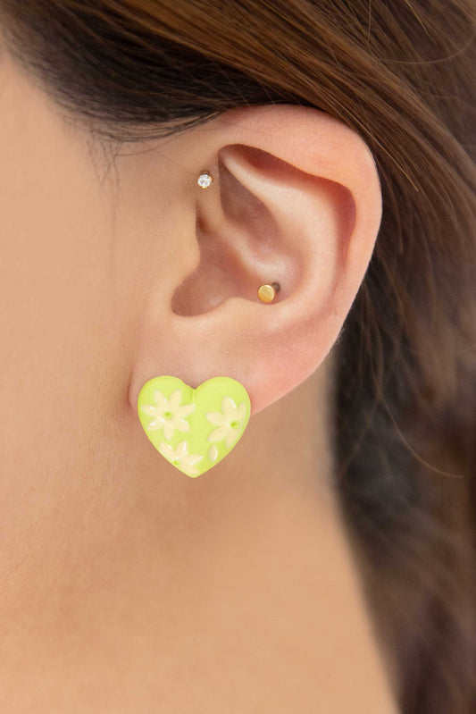Flower Lover Stud Earrings | Lime