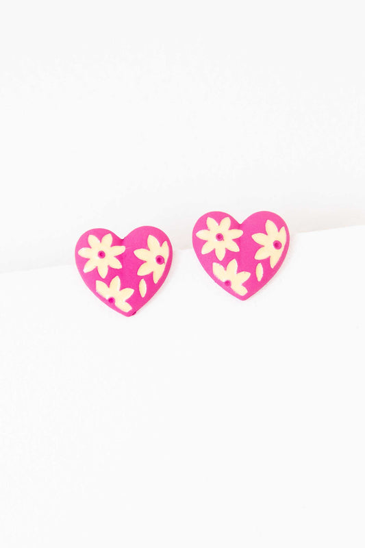 Flower Lover Stud Earrings | Pink