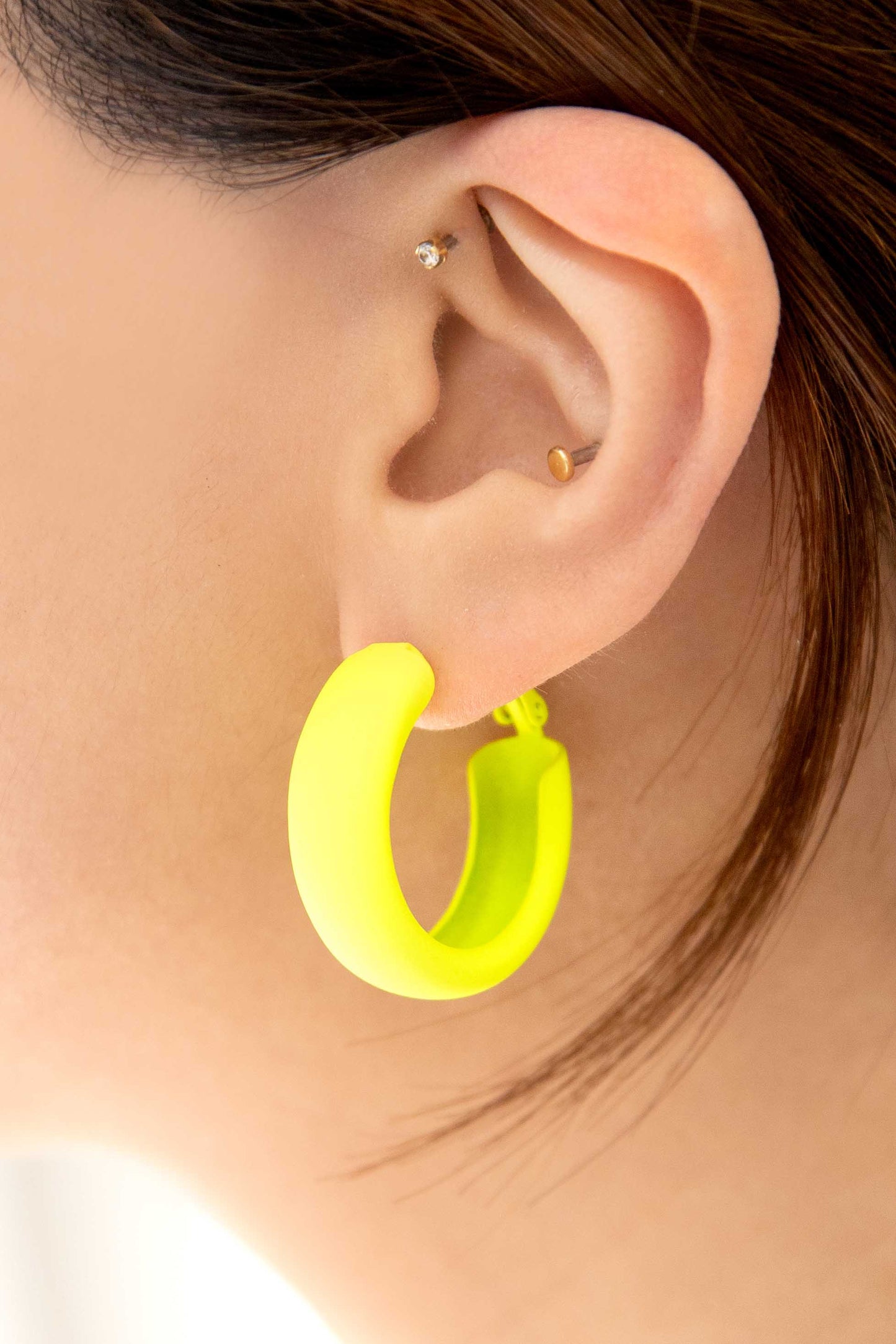 Eclectic Hoop Earrings | Yellow