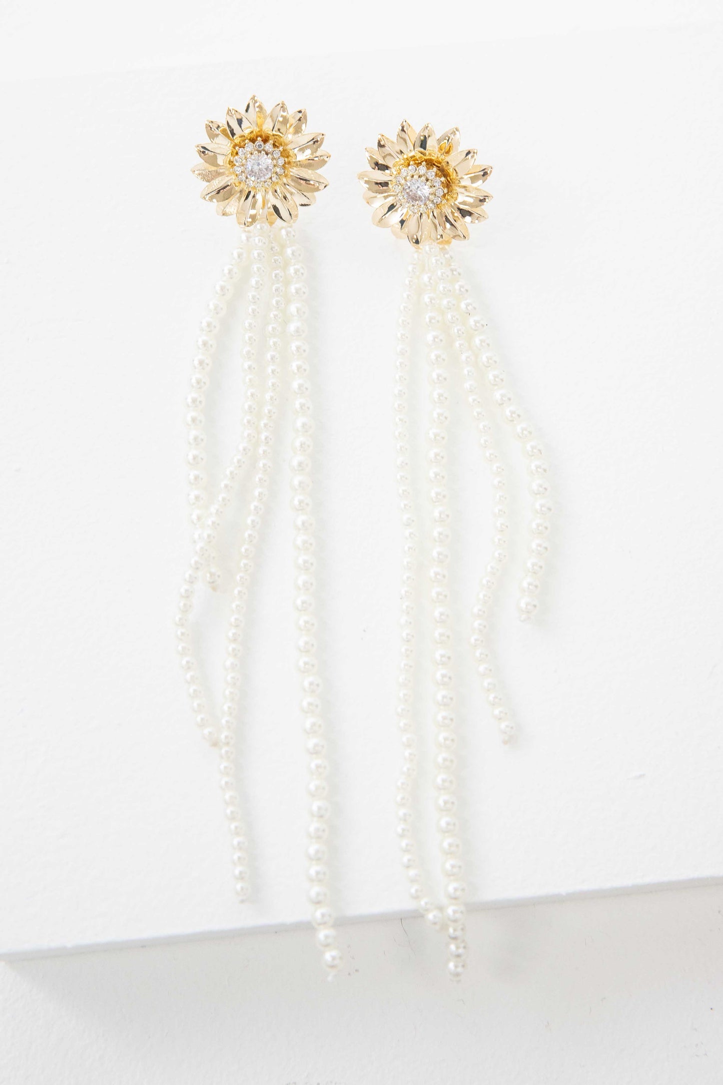 Dandelion Pearl Drop Earrings