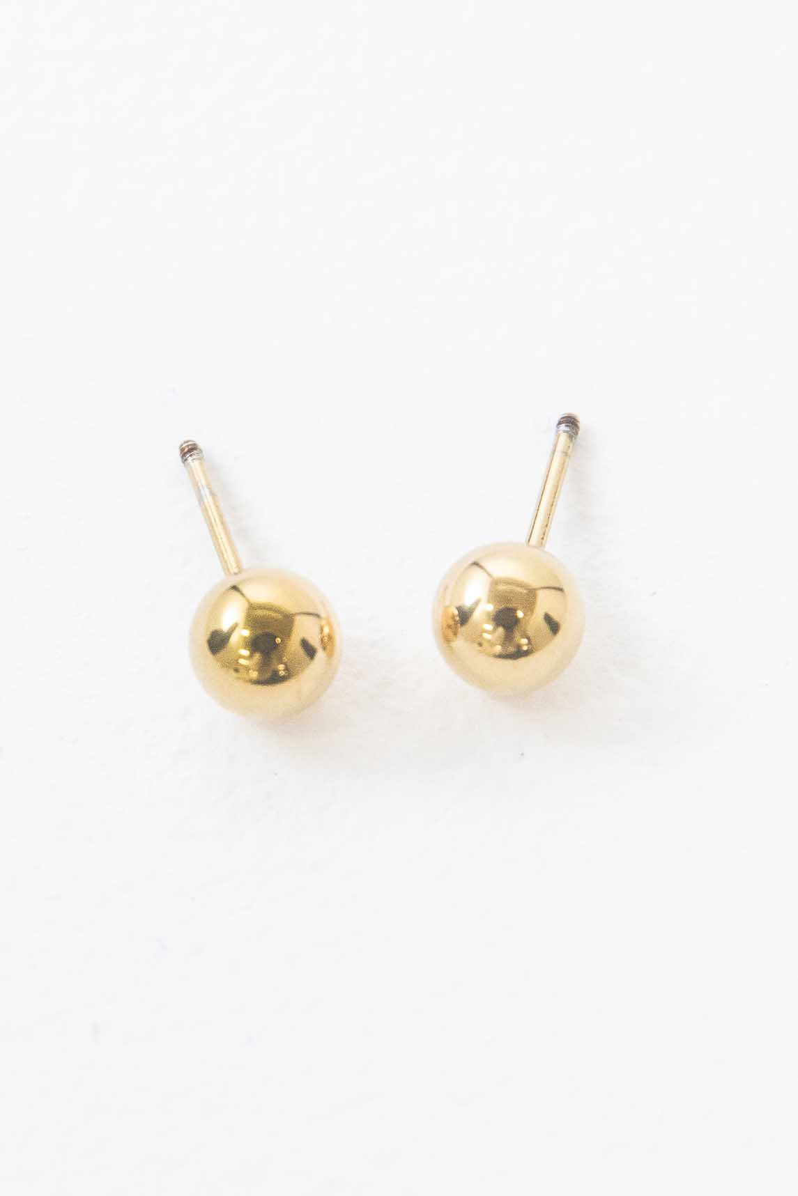 Ball Stud Earrings | Gold