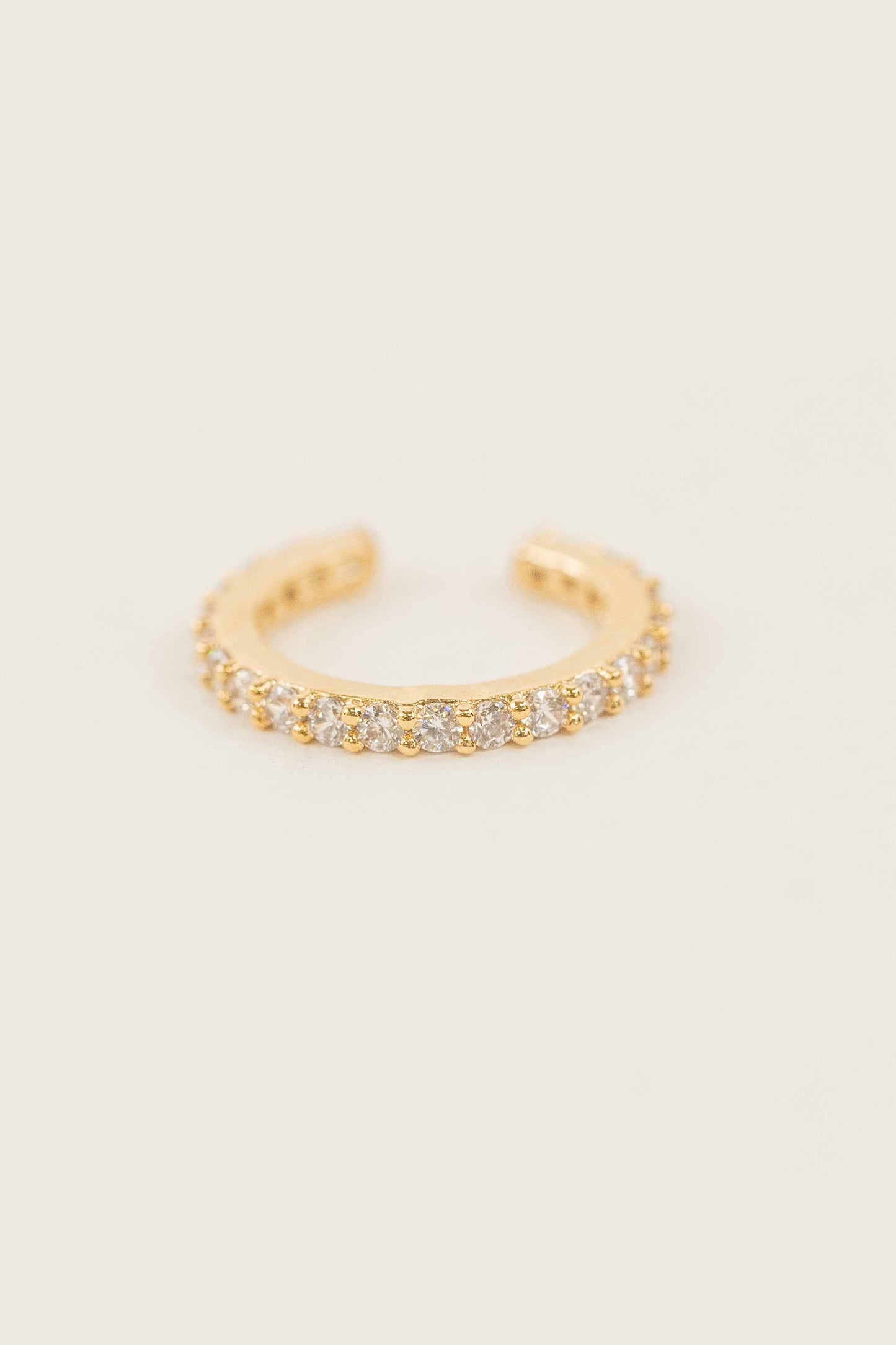 Crystal Cuff Earrings | Gold