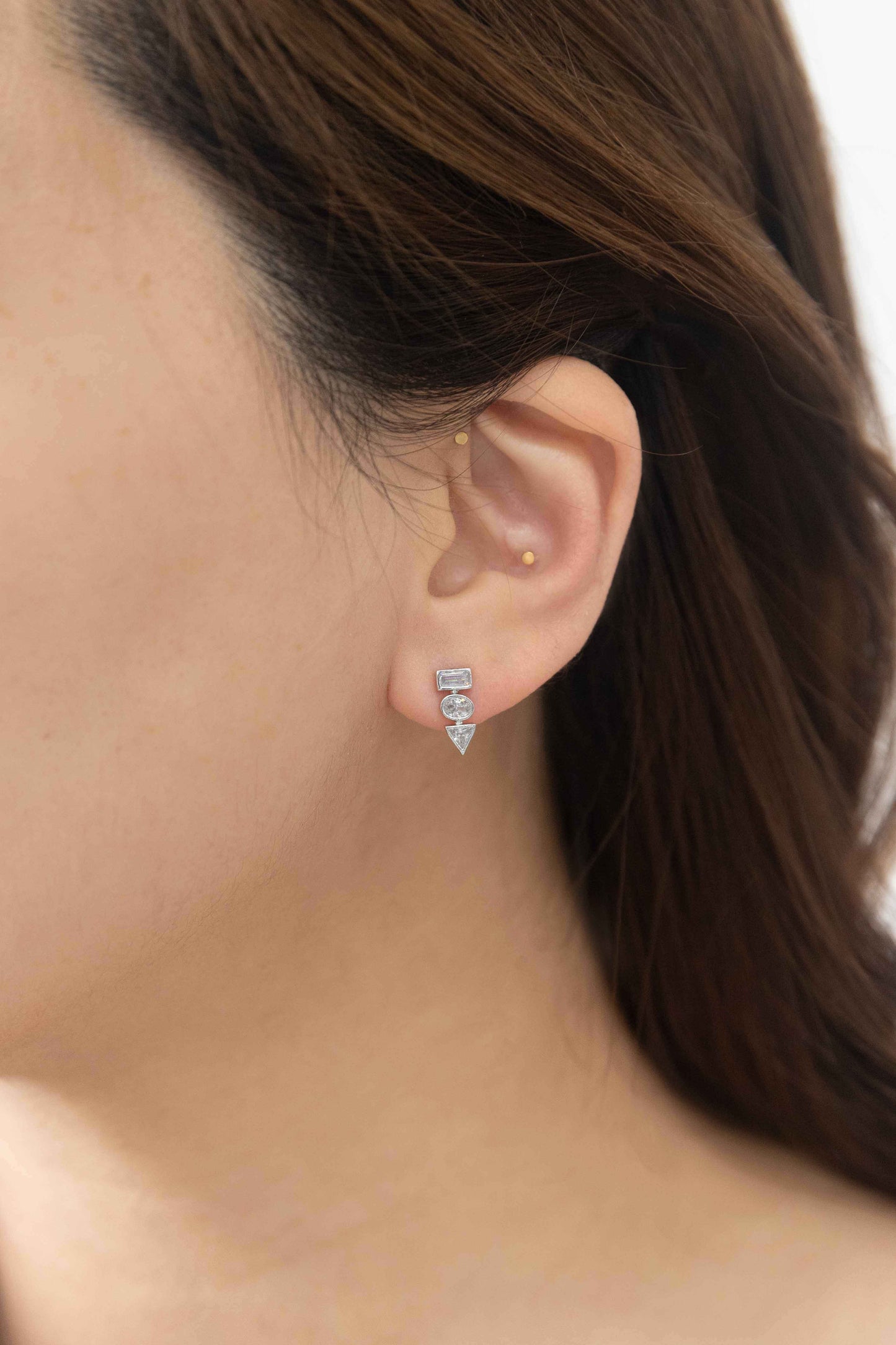 Stacker Stud Earrings | Silver