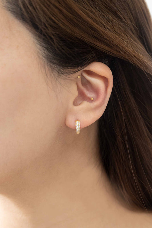 Luxe Huggie Hoop Earrings | Gold