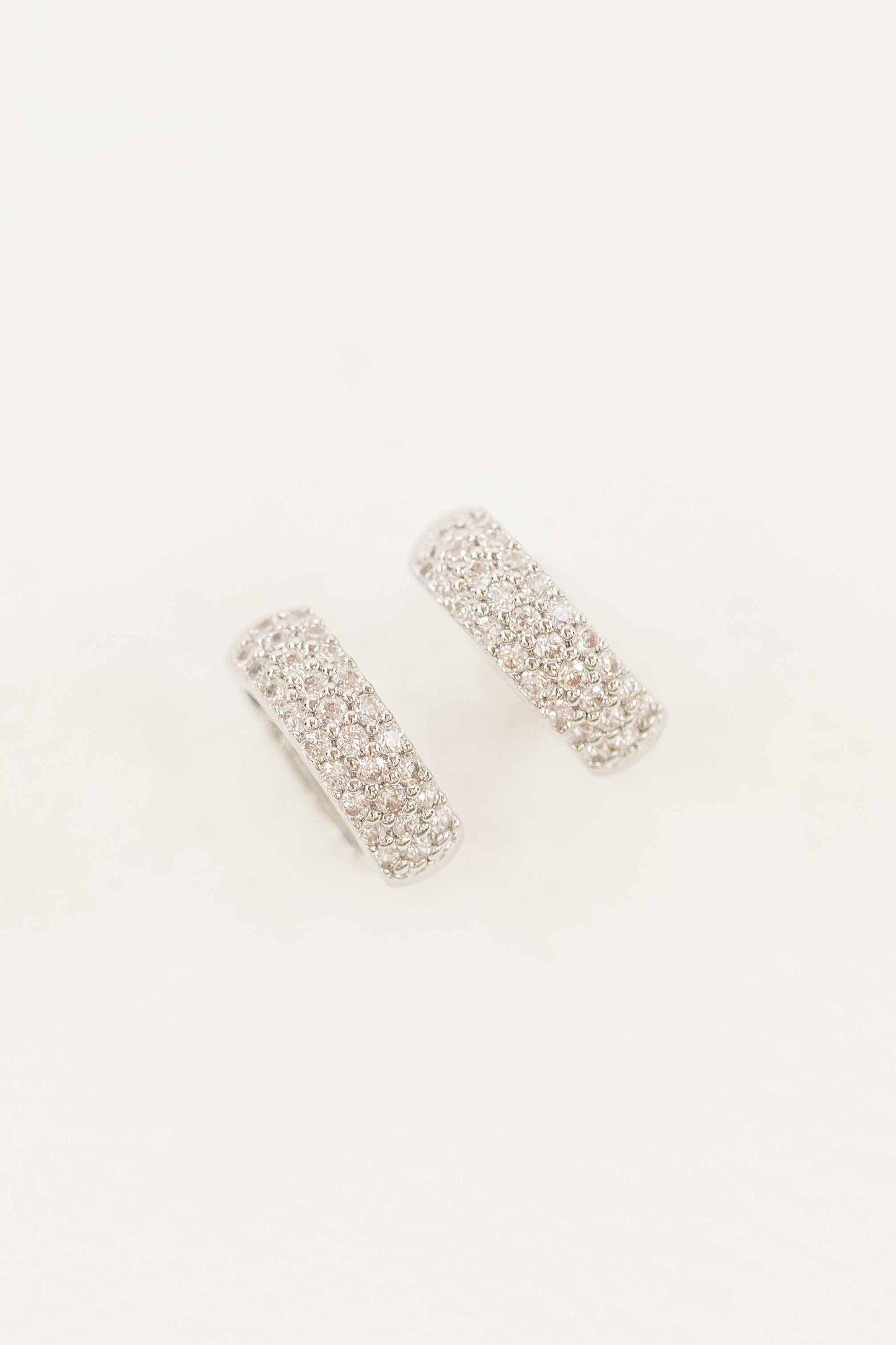 Luxe Huggie Hoop Earrings | Silver