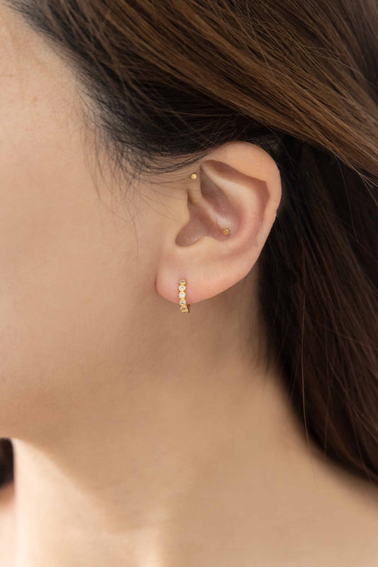 Surreal Huggie Hoop Earrings | Gold