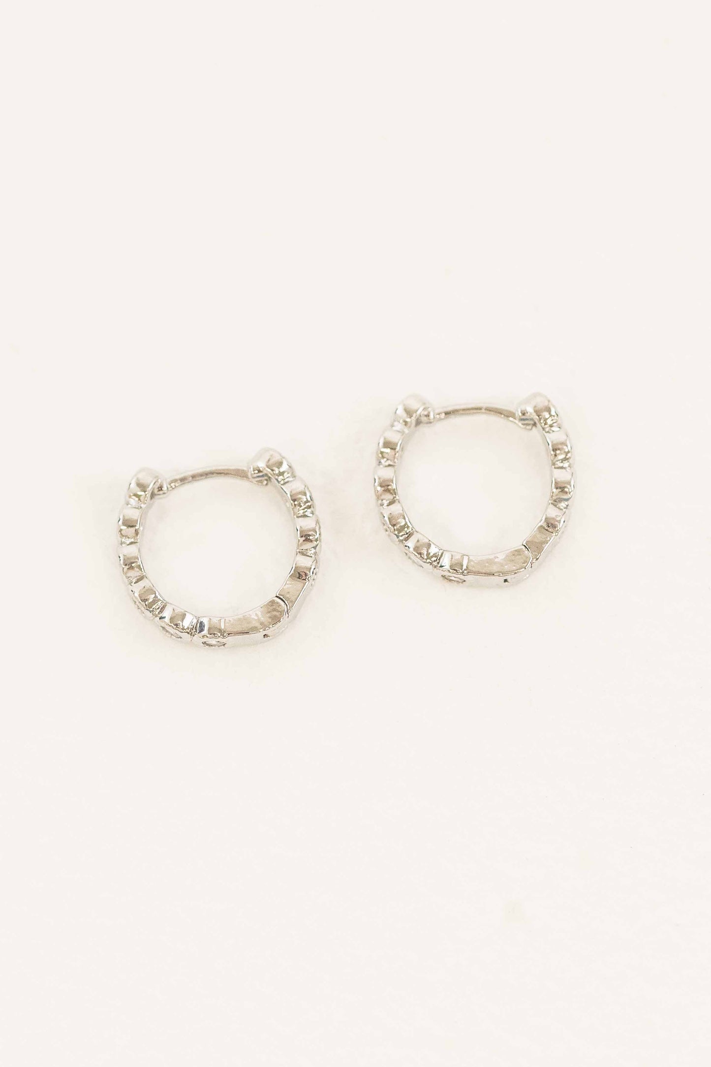 Surreal Huggie Hoop Earrings | Silver