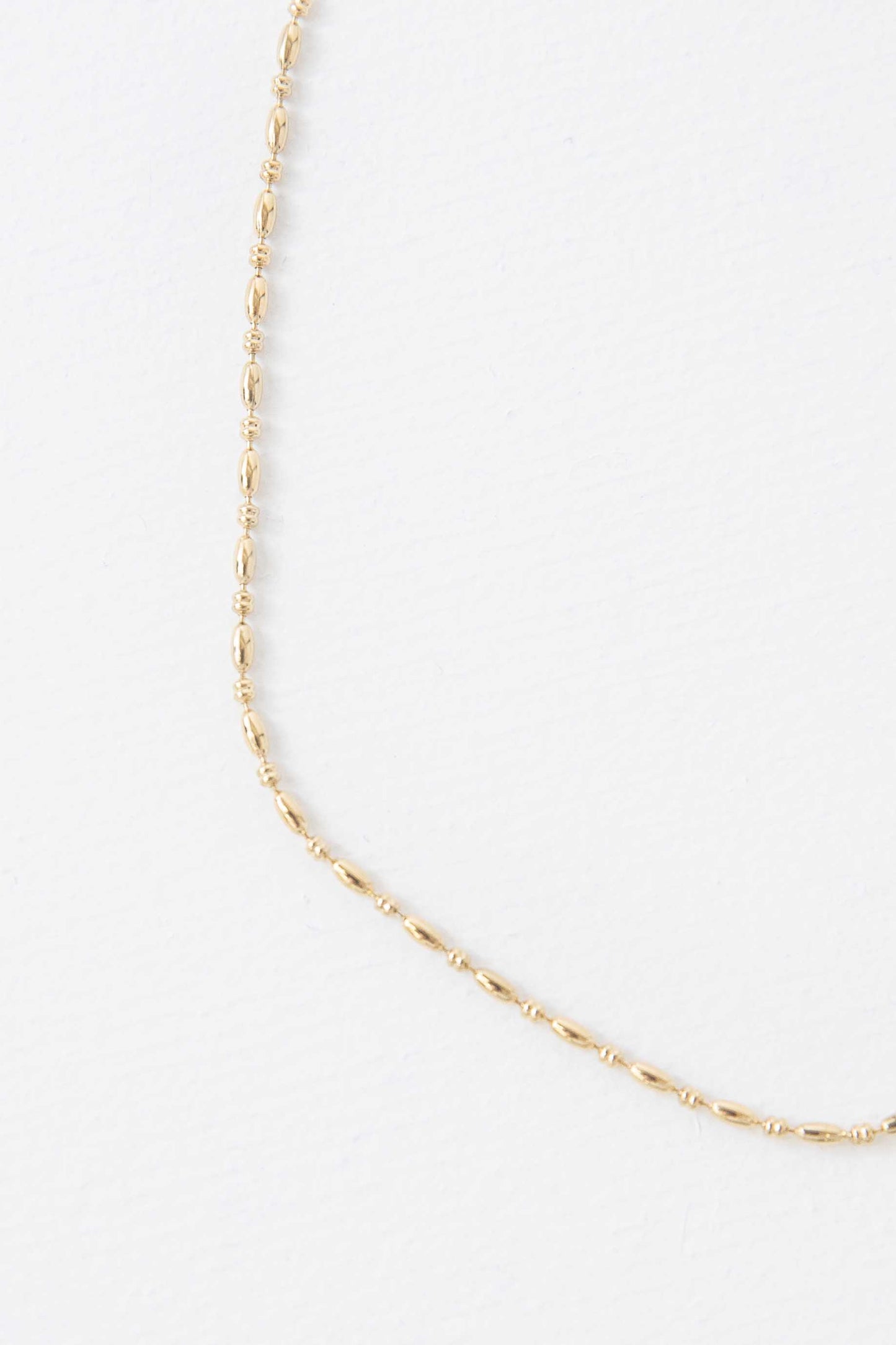 Mini Gold Bead Chain Necklace