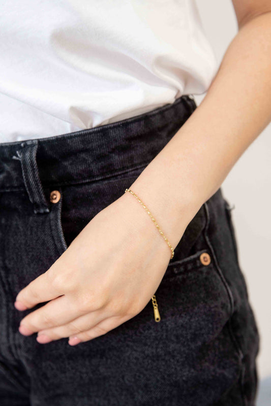 Mini Gold Bead Chain Bracelet