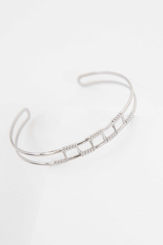 Wired Cuff Bracelet | Silver