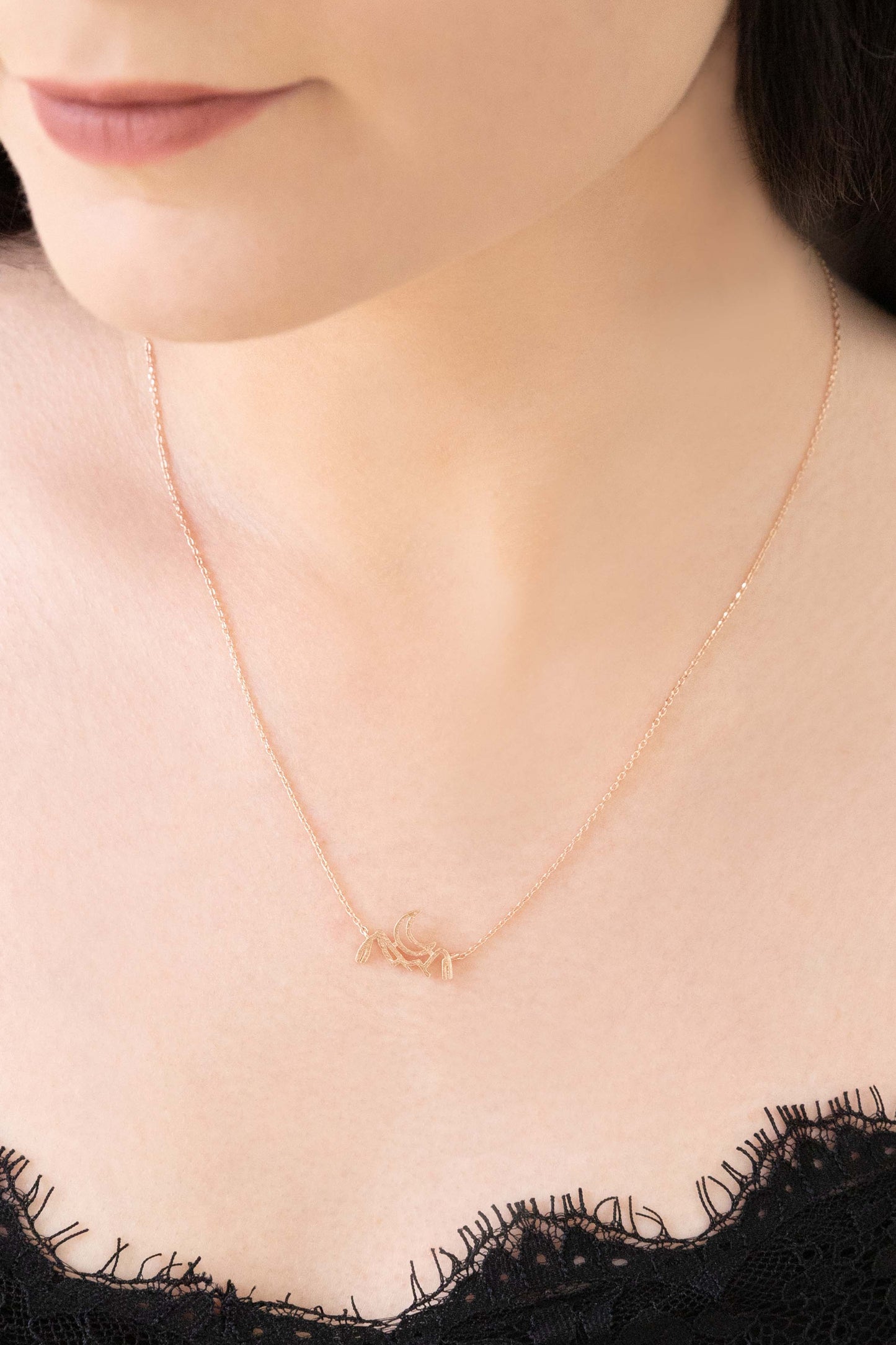 Moon Mountain Necklace | Rose Gold